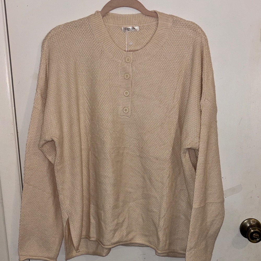 Women's Cream Sweater Matching Set